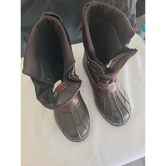 LakeNTrail Men Leather Thermolite Wool Sock Steel Shank Boots sz 10 Snow Cold - Picture 7 of 8